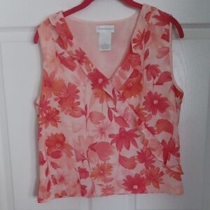 Floral Pink Sleeveless Top